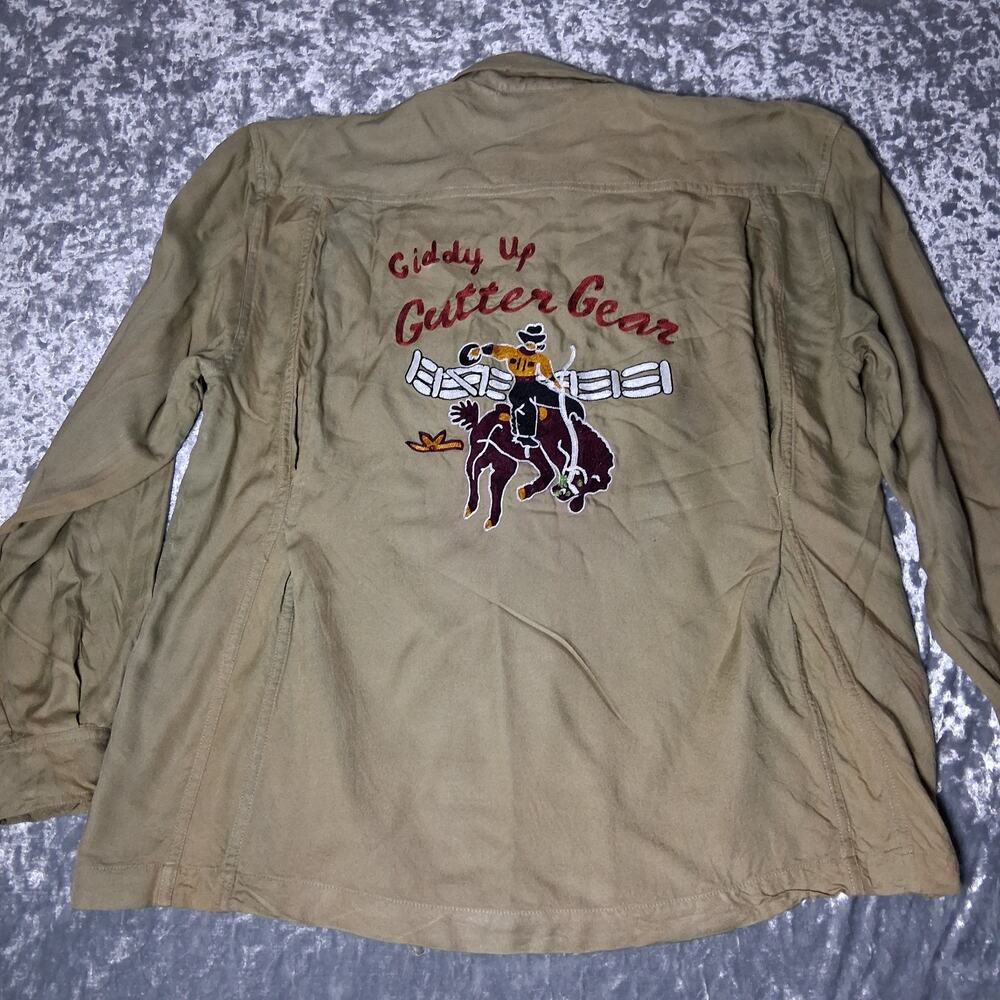 Giddy Up Gutter Gear Embroidered Button-Up Unisex Shirt
